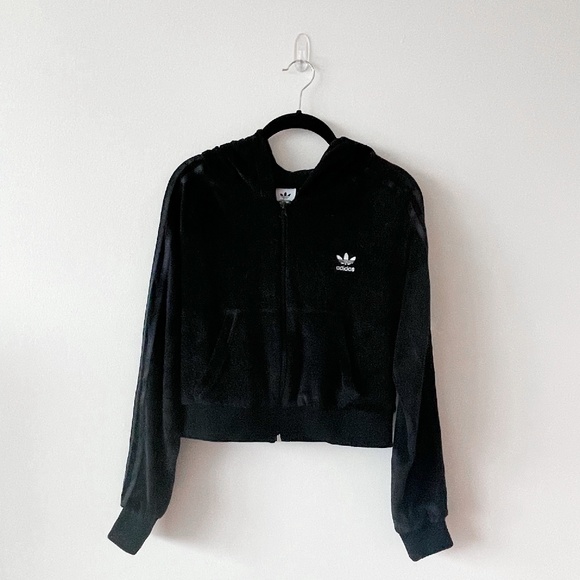 Velvet cropped Adidas jacket - Picture 1 of 3
